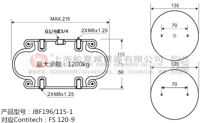 JBF196/115-1橡膠<a href='http://www.swf4.cn/' target='_blank'><u>空氣彈簧</u></a>