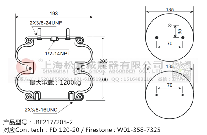JBF217/205-2橡膠<a href='http://www.swf4.cn/' target='_blank'><u>空氣彈簧</u></a>