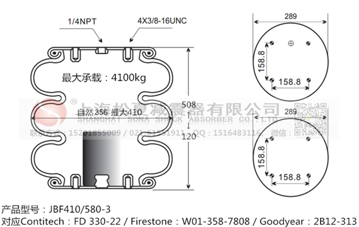 JBF410/580-3橡膠<a href='http://www.swf4.cn/' target='_blank'><u>空氣彈簧</u></a>